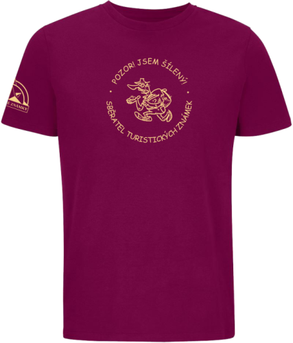 Tričko SOLS "Šílený sběratel Turistických známek" - Barva: Astral Purple, Velikost: 3XL