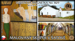 Magnetka č. 829 - Malovaný sklípek v Šatově II.