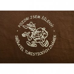 Pánské tričko – logo Šílený sběratel Turistických známek– barva EARTH