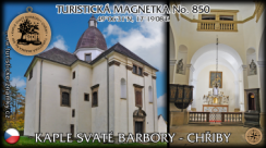 Magnetka č.  850 - Kaple sv. Barbory - Chřiby