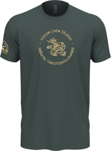 Tričko NLA "Šílený sběratel Turistických známek" - Barva: Indigo, Velikost: M