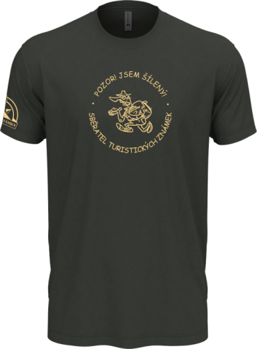 Tričko NLA "Šílený sběratel Turistických známek" - Barva: Oxblood, Velikost: XXL