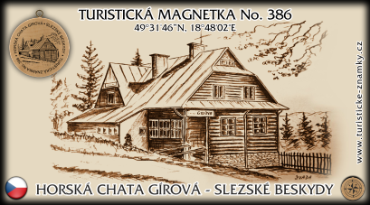 Magnetka č. 386 - Horská chata Gírová - Slezské Beskydy