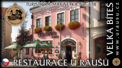 Magnetka č. 478 - Restaurace u Raušů - Velká Bíteš
