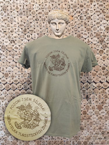 Dámské tričko "Šílená sběratelka" - Barva: Burgundy, Velikost: XL