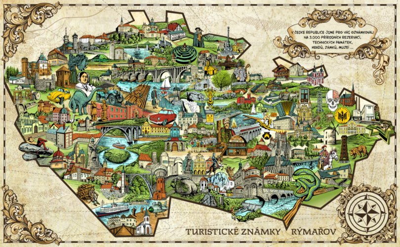 Mapa ČR na samolepící PVC folii