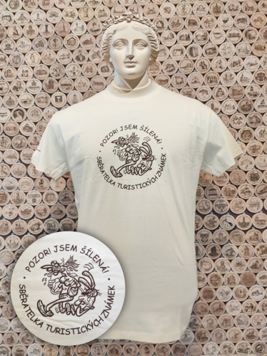 Dámské tričko "Šílená sběratelka" - Barva: Burgundy, Velikost: XL