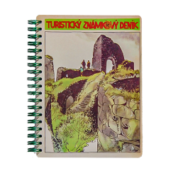 Turistický známkový deník s obálkou Marko Čermáka - Hrad