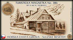 Magnetka č. 386 - Horská chata Gírová - Slezské Beskydy