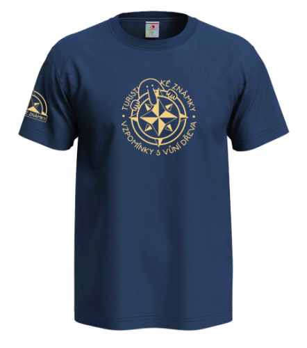 Pánské tričko " Vzpomínky s vůni dřeva " - Barva: Navy blue, Velikost: XXL