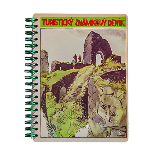 Turistický známkový deník s obálkou Marko Čermáka - Hrad