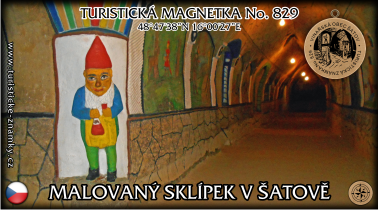 Magnetka č. 829 - Malovaný sklípek v Šatově I.