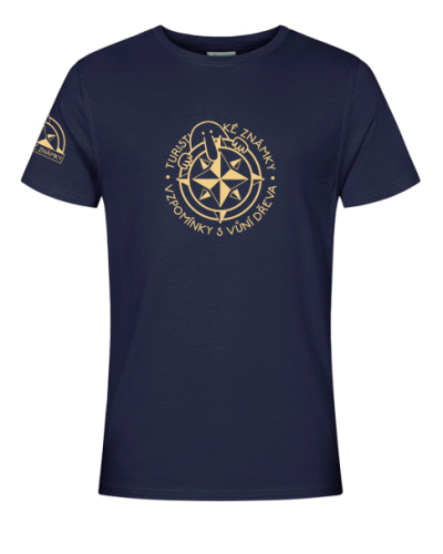 Pánské tričko " Vzpomínky s vůni dřeva " - Barva: Navy, Velikost: XL