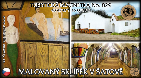 Magnetka č. 829 - Malovaný sklípek v Šatově II.