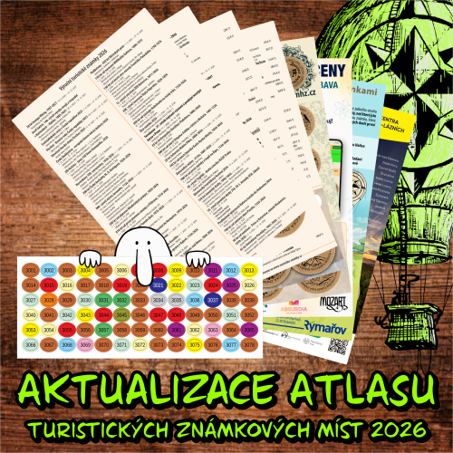 Atlas Turistických známkových míst 2023 s aktualizací 2024, 2025 a 2026
