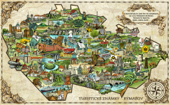 Mapa ČR na samolepící PVC folii