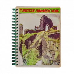 Turistický známkový deník s obálkou Marko Čermáka - Hrad