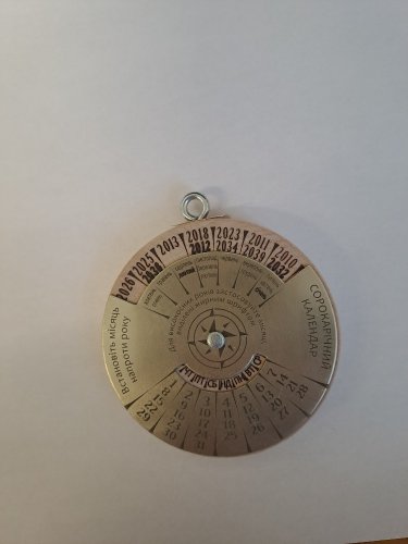 40 - letý kalendář Ukrajina