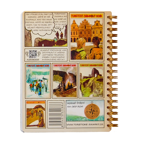 Turistický známkový deník s obálkou Marko Čermáka - Hrad